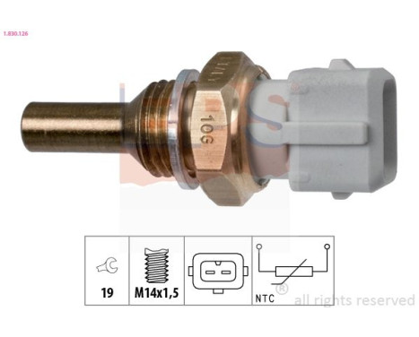 Sensor, coolant temperature Made in Italy - OE Equivalent 1.830.126 EPS Facet