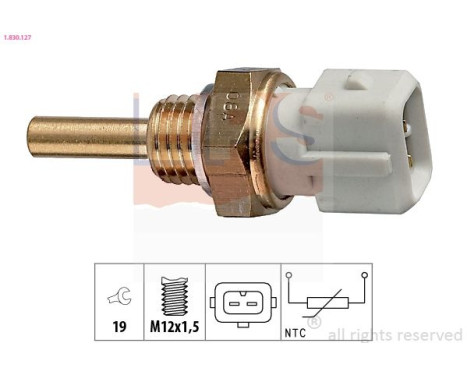 Sensor, coolant temperature Made in Italy - OE Equivalent 1.830.127 EPS Facet