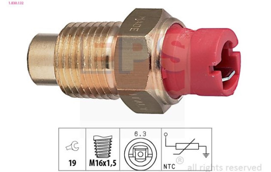Sensor, coolant temperature Made in Italy - OE Equivalent 1.830.132 EPS Facet