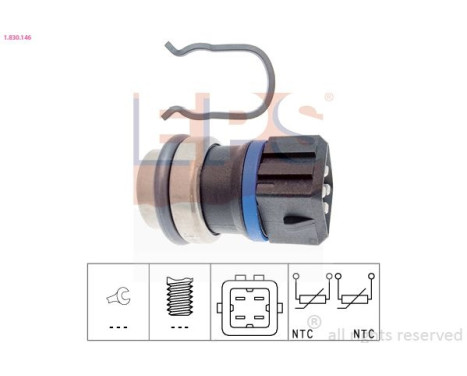 Sensor, coolant temperature Made in Italy - OE Equivalent 1.830.146 EPS Facet