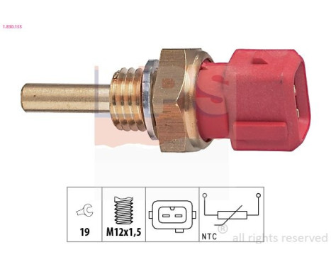 Sensor, coolant temperature Made in Italy - OE Equivalent 1.830.155 EPS Facet