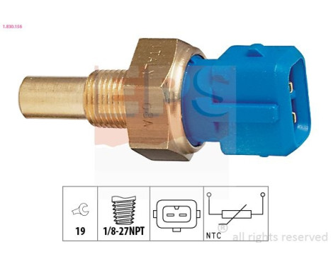 Sensor, coolant temperature Made in Italy - OE Equivalent 1.830.156 EPS Facet