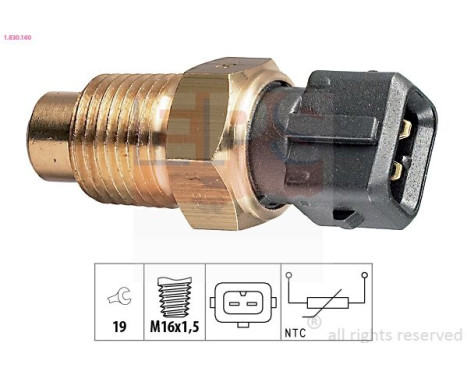 Sensor, coolant temperature Made in Italy - OE Equivalent 1.830.160 EPS Facet