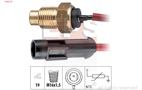 Sensor, coolant temperature Made in Italy - OE Equivalent 1.830.175 EPS Facet