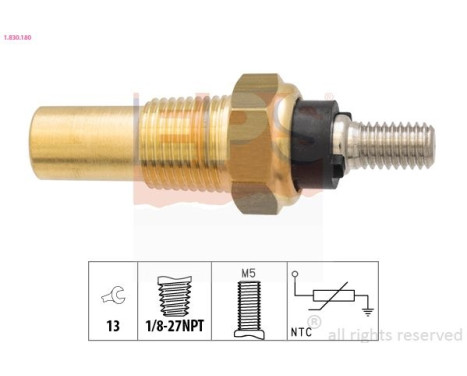 Sensor, coolant temperature Made in Italy - OE Equivalent 1.830.180 EPS Facet