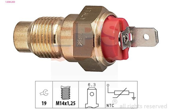 Sensor, coolant temperature Made in Italy - OE Equivalent 1.830.203 EPS Facet