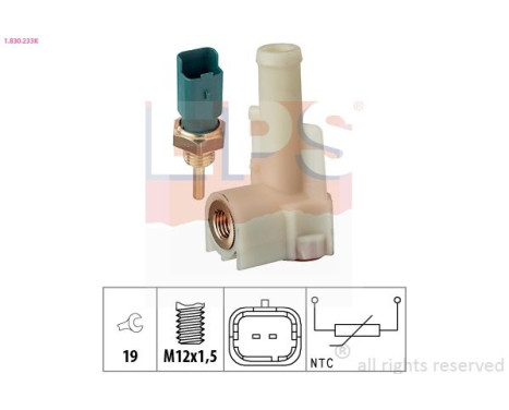 Sensor, coolant temperature Made in Italy - OE Equivalent 1.830.233K EPS Facet