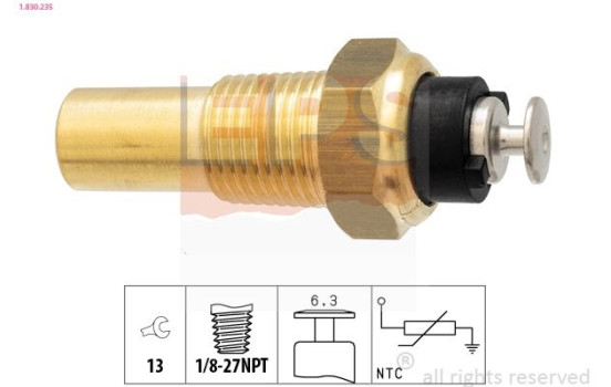 Sensor, coolant temperature Made in Italy - OE Equivalent 1.830.235 EPS Facet