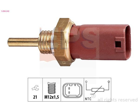 Sensor, coolant temperature Made in Italy - OE Equivalent 1.830.242 EPS Facet