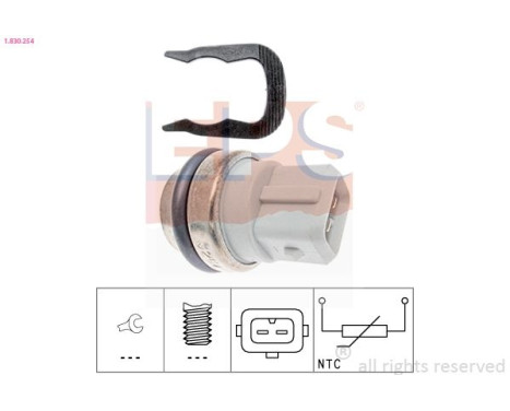 Sensor, coolant temperature Made in Italy - OE Equivalent 1.830.254 EPS Facet