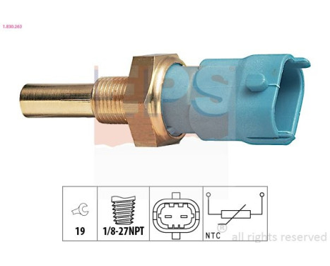 Sensor, coolant temperature Made in Italy - OE Equivalent 1.830.263 EPS Facet