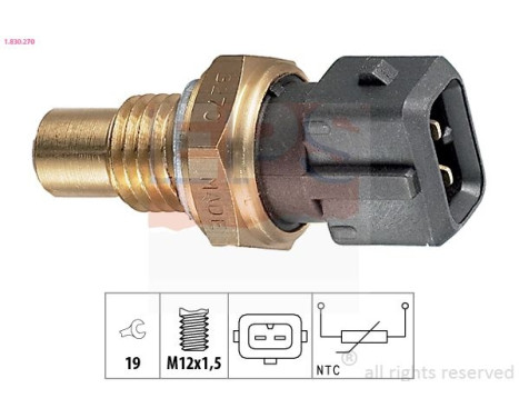 Sensor, coolant temperature Made in Italy - OE Equivalent 1.830.270 EPS Facet