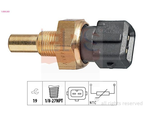 Sensor, coolant temperature Made in Italy - OE Equivalent 1.830.283 EPS Facet