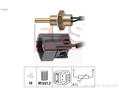 Sensor, coolant temperature Made in Italy - OE Equivalent 1.830.304 EPS Facet