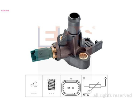 Sensor, coolant temperature Made in Italy - OE Equivalent 1.830.318 EPS Facet