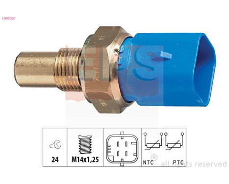 Sensor, coolant temperature Made in Italy - OE Equivalent 1.830.320 EPS Facet