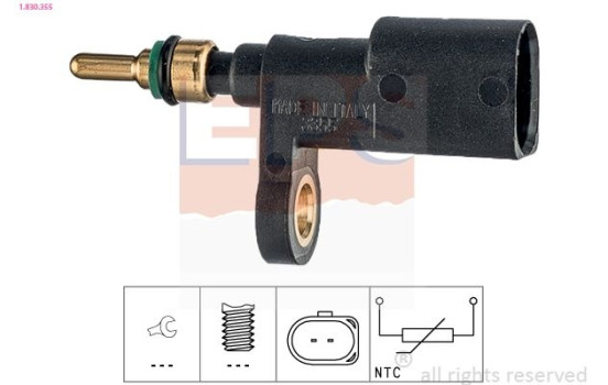 Sensor, coolant temperature Made in Italy - OE Equivalent 1.830.355 EPS Facet