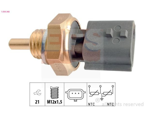 Sensor, coolant temperature Made in Italy - OE Equivalent 1.830.365 EPS Facet