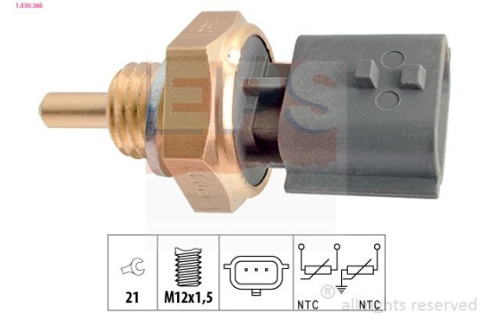 Sensor, coolant temperature Made in Italy - OE Equivalent 1.830.365 EPS Facet