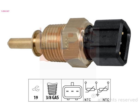 Sensor, coolant temperature Made in Italy - OE Equivalent 1.830.367 EPS Facet