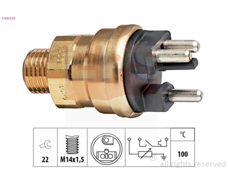 Sensor, coolant temperature Made in Italy - OE Equivalent 1.830.529 EPS Facet