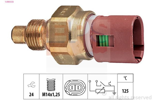 Sensor, coolant temperature Made in Italy - OE Equivalent 1.830.532 EPS Facet