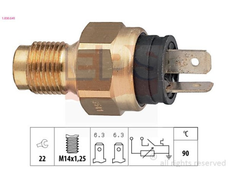 Sensor, coolant temperature Made in Italy - OE Equivalent 1.830.541 EPS Facet