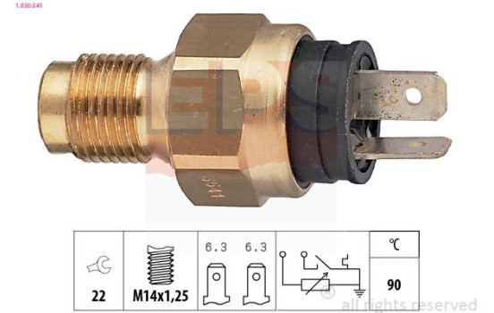 Sensor, coolant temperature Made in Italy - OE Equivalent 1.830.541 EPS Facet