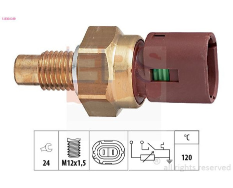 Sensor, coolant temperature Made in Italy - OE Equivalent 1.830.549 EPS Facet
