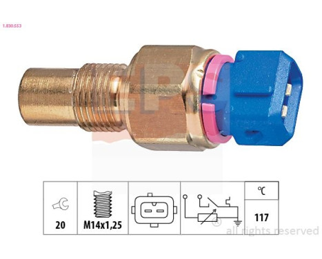 Sensor, coolant temperature Made in Italy - OE Equivalent 1.830.553 EPS Facet