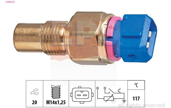 Sensor, coolant temperature Made in Italy - OE Equivalent 1.830.553 EPS Facet