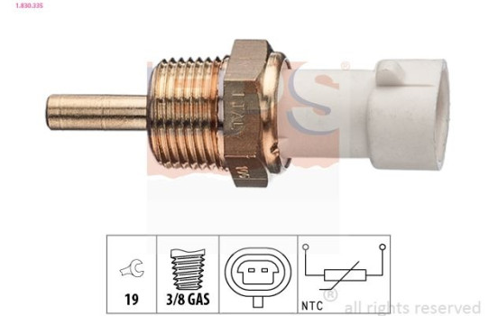 Sensor, coolant temperature Made in Italy - OE Equivalent 1830335 EPS Facet