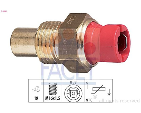 Sensor, coolant temperature Made in Italy - OE Equivalent 7.3002 Facet