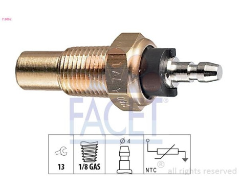 Sensor, coolant temperature Made in Italy - OE Equivalent 7.3052 Facet