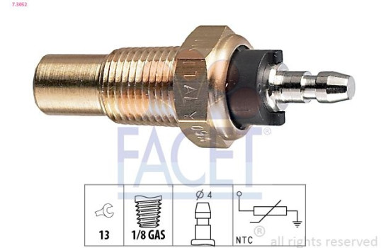 Sensor, coolant temperature Made in Italy - OE Equivalent 7.3052 Facet