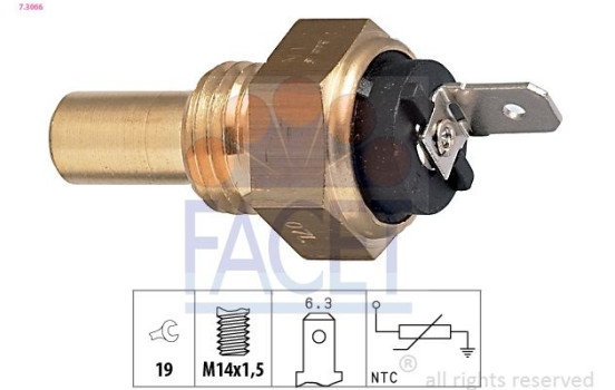 Sensor, coolant temperature Made in Italy - OE Equivalent 7.3066 Facet