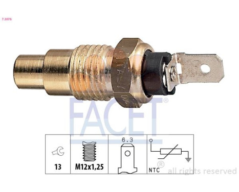 Sensor, coolant temperature Made in Italy - OE Equivalent 7.3078 Facet
