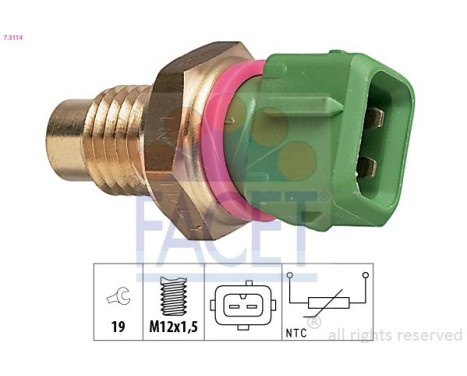 Sensor, coolant temperature Made in Italy - OE Equivalent 7.3114 Facet