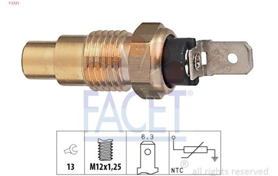 Sensor, coolant temperature Made in Italy - OE Equivalent 7.3121 Facet