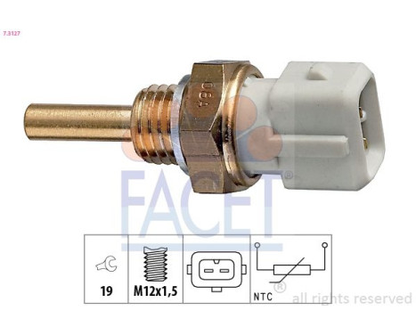 Sensor, coolant temperature Made in Italy - OE Equivalent 7.3127 Facet