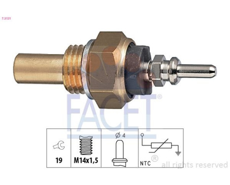 Sensor, coolant temperature Made in Italy - OE Equivalent 7.3131 Facet