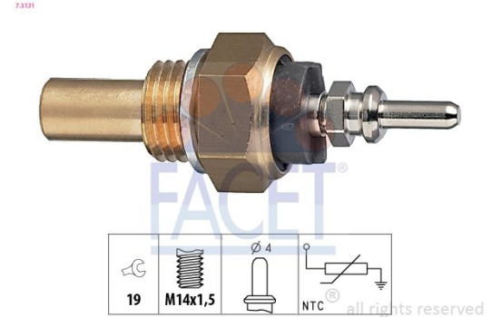 Sensor, coolant temperature Made in Italy - OE Equivalent 7.3131 Facet