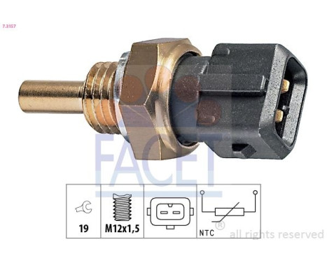 Sensor, coolant temperature Made in Italy - OE Equivalent 7.3157 Facet