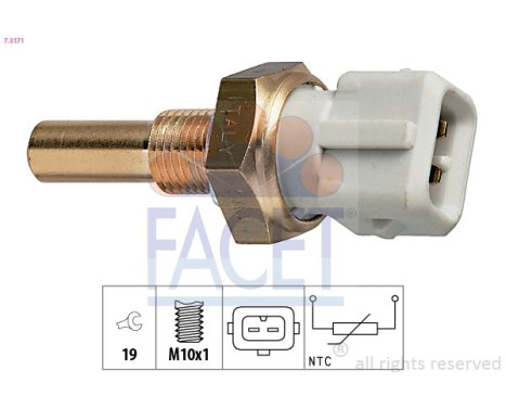 Sensor, coolant temperature Made in Italy - OE Equivalent 7.3171 Facet