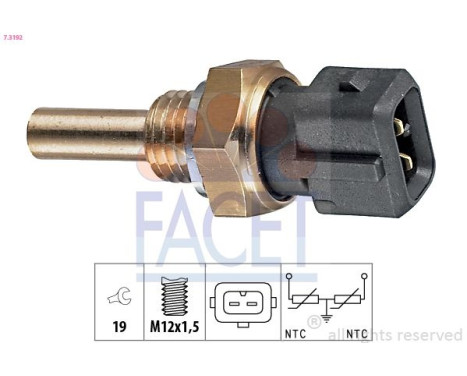 Sensor, coolant temperature Made in Italy - OE Equivalent 7.3192 Facet