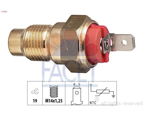 Sensor, coolant temperature Made in Italy - OE Equivalent 7.3203 Facet