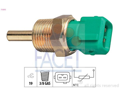 Sensor, coolant temperature Made in Italy - OE Equivalent 7.3212 Facet
