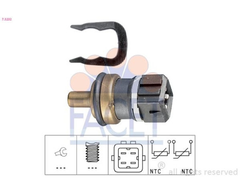 Sensor, coolant temperature Made in Italy - OE Equivalent 7.3232 Facet