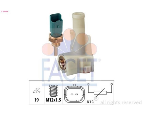 Sensor, coolant temperature Made in Italy - OE Equivalent 7.3233K Facet