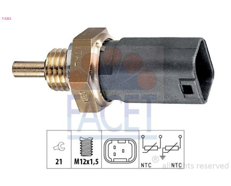 Sensor, coolant temperature Made in Italy - OE Equivalent 7.3252 Facet